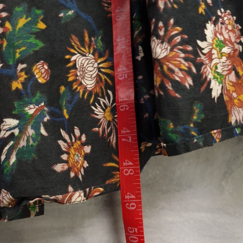 NATURAL LIFE Black Floral Maxi Dress with Green and Mustard Accents - Picture 14 of 16